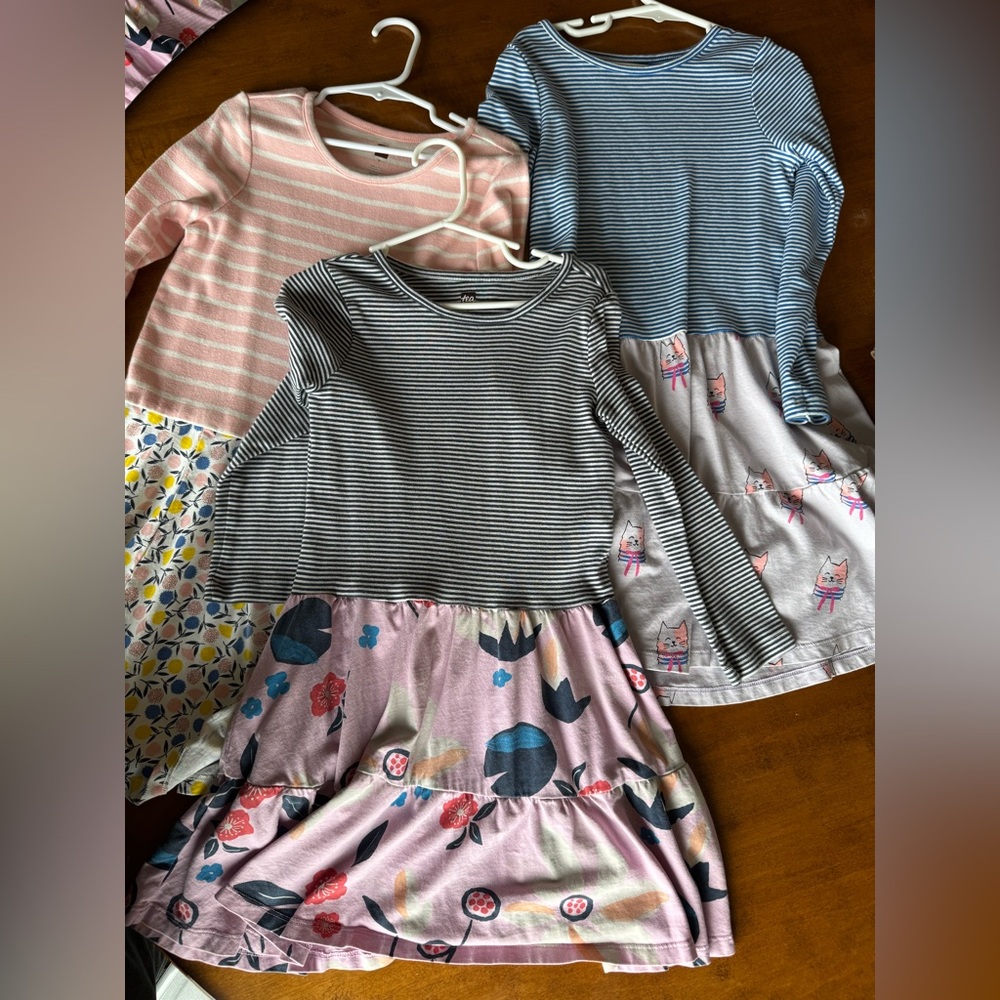 Three Tea Collection Tiered Skirted Twirl Dresses size 7